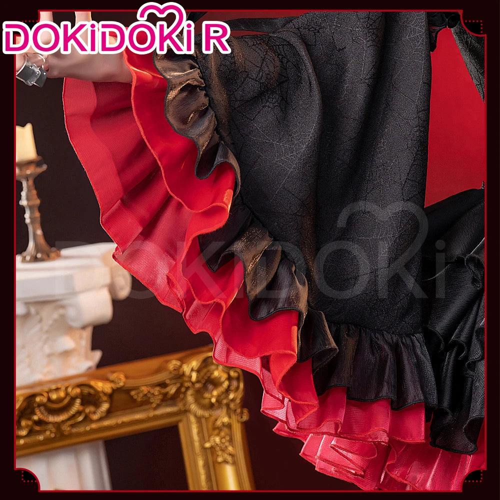Tetoo Cosplay Costume Game Cosplay DokiDoki-R Women Cute Halloween Evil Dress Kasanee Tetoo Cosplay Wings