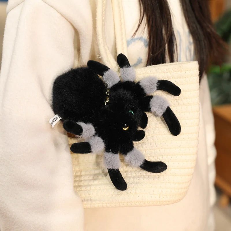 Cute Stuffed Animal Jumping Spider Plushies Colorful Four Eyed Spider Plush Keychain Bag Decor Pendant Spiders Soft Toys