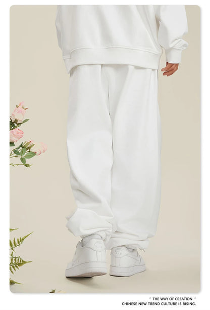 ZODF New Men Heavy Weight 440gsm Solid Sweatpants Unisex Loose Basic Casual Comfortable Sport Pants Joggers Streetwears HY0628