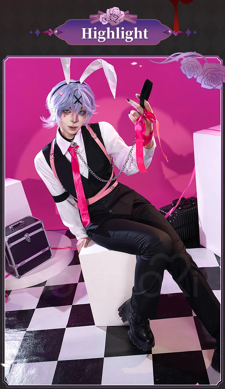 IN STOCK Mikuu Doujin Cosplay Costume【S-3XL】DokiDoki-R Mikku Rabbit Hole Cosplay Costume Men Ver Halloween
