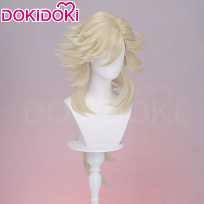 Doumaa Cosplay Wig Anime DokiDoki Men Golden 100cm Long Hair Doumaa Cosplay Heat Resistant Wig Free Cap