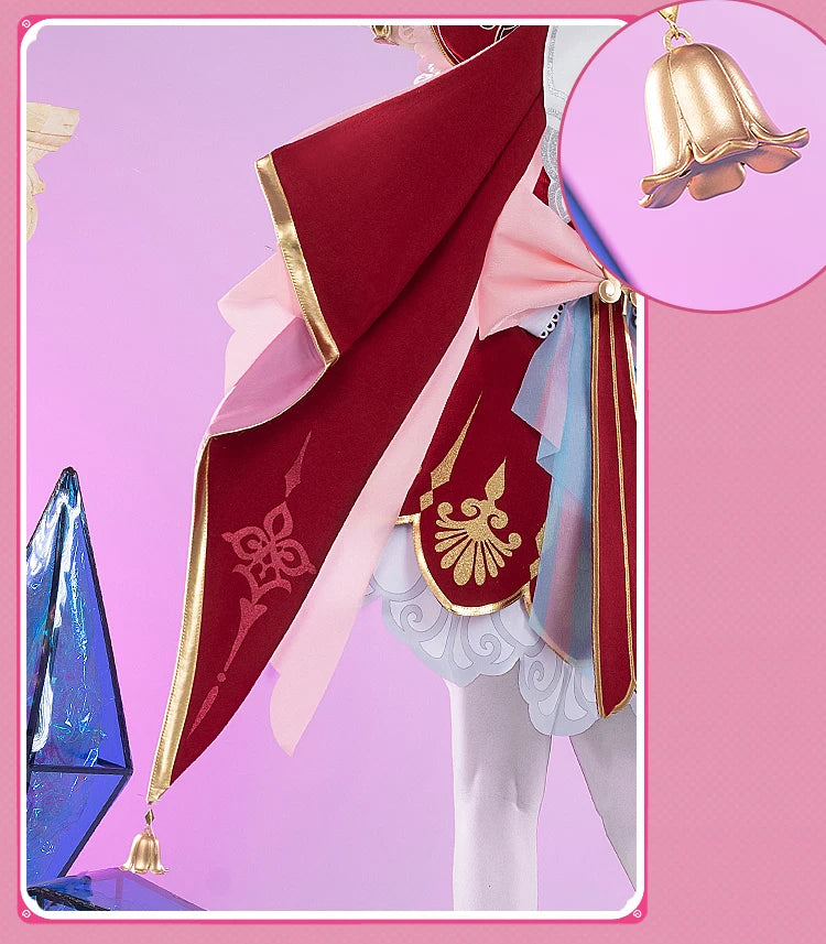 iCoser Honkai Star Rail Hyacine Cosplay Costume Wig Dress Hat Uniform Amphoreus Halloween Party for Women Girls Carnival Props