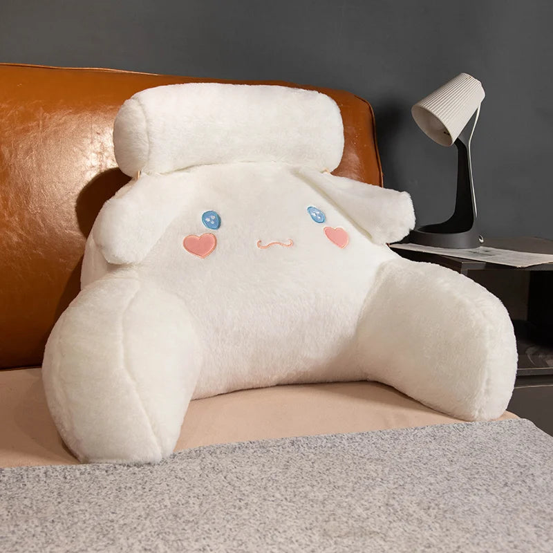 Sanrio Comfortable Back Cushion With Headrest Cinnamoroll My Melody Kuromi Cushion Lumbar Support Chair Sofa Bed Washable Gifts