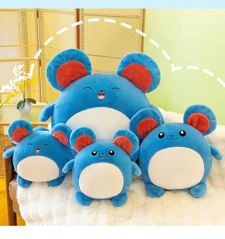35/55/75cm Azumarill Pokemon Large Plush Toy Anime Doll Cute Giant Pokémon Cute Cartoon Stuffed Plushie Pillow Gift for Children