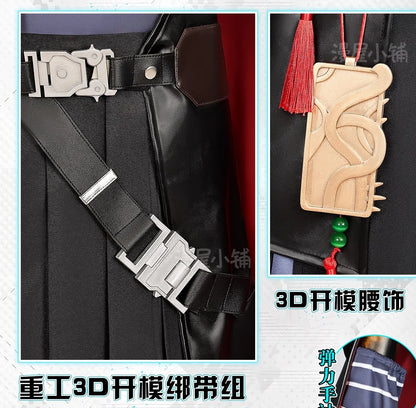 Arknights Zuo Le Cosplay Costume Wig Uniform Cloak Earrings Pythia Zuo Xuanliao Halloween Party Women Men Carnival Props iCoser