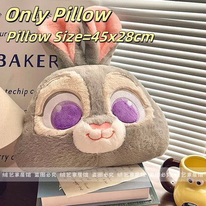 Cartoon Animal Zootopia Cushion Blanket Comfortable Soft Bed Back Cushion Nick Judy Fox Rabbit Leopard Cushion Blanket Car Gift