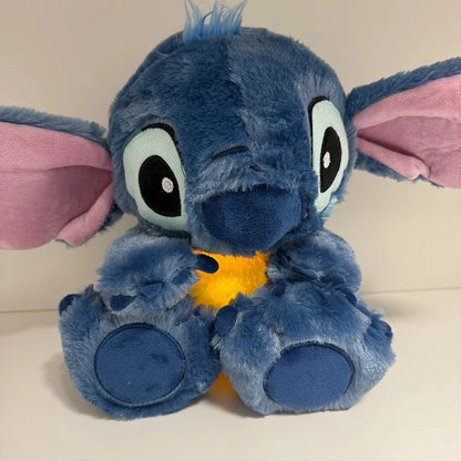 New Lilo&Stitch Plush Doll Breath Child Peluche Kawaii Soothes Toy Anime Baby Music Light Sleep Toys Pink Stitch Kid Gifts
