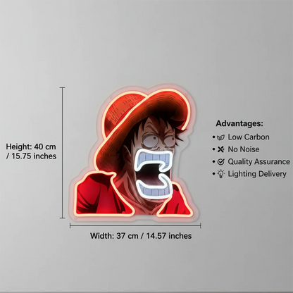 Custom Anime One Piece Acrylic Neon LED Light Luffy Artwork for Home Festival Decor Party Bar Hotel Salon Business Shop,Etc.