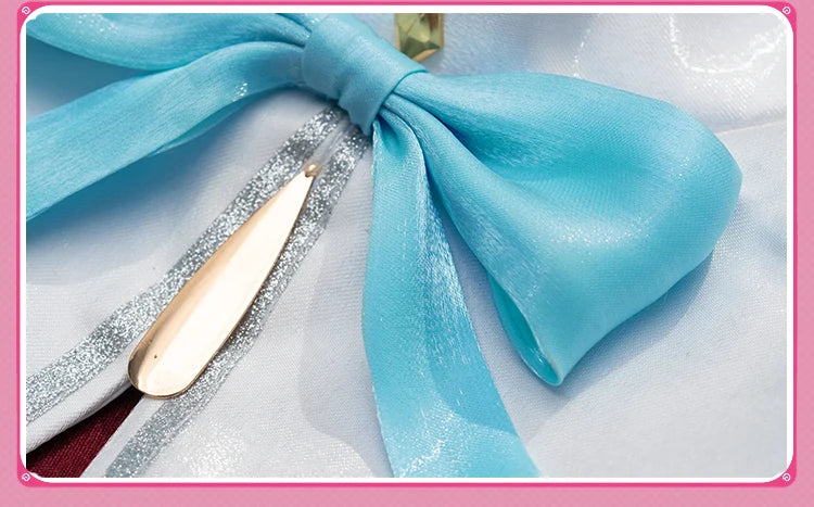 iCoser Honkai Star Rail Hyacine Cosplay Costume Wig Dress Hat Uniform Amphoreus Halloween Party for Women Girls Carnival Props