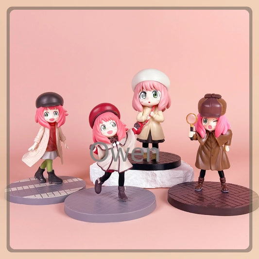 Manga Spy×Family Action Figures Forger Anya Detective Model Cute Anya Anime Figurine Toys PVC Collectible Ornament Birthday Gift