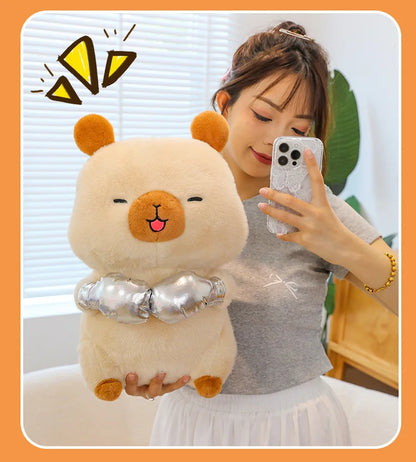 Plush Capybara Boxing Toy Stuffed Animal Cute Cuddly Pillow Decor for Kids Birthday Xmas Gift Wholesale Plush Toy Stuffed Animal
