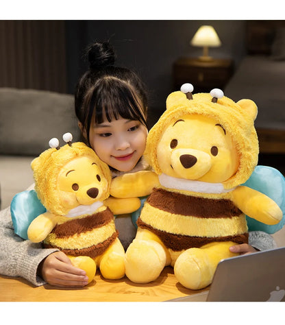 50cm Genuine Disney Bee Winnie The Pooh Plush Toys Pillow Kawaii Anime Bear Stuffed Doll Toys For Children's Birthday Xmas Gifts