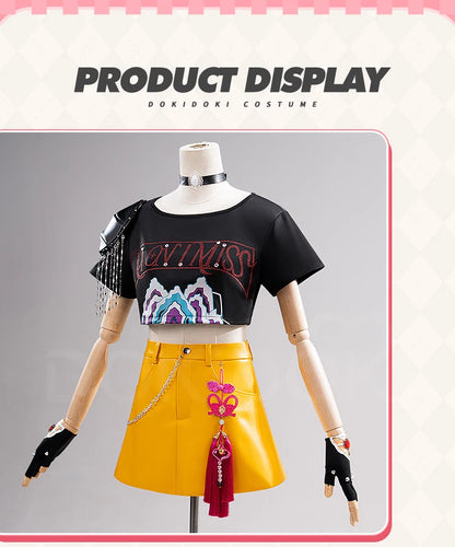 【Last Batch】IN STOCK Miraa Cosplay Costume Cosplay【S-3XL】DokiDoki-N Women Halloween Costume Black Yellow Suits Plus Si