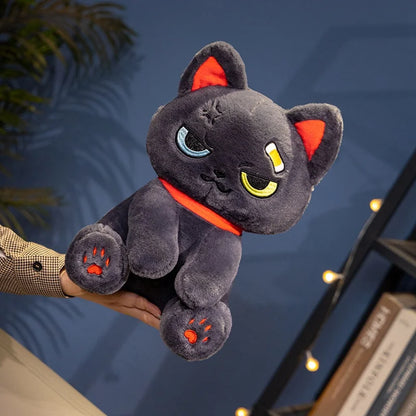 30cm Hallowmas Gift Dark Power Plush Cat Soft Toys Cool Pirate Death Cat Plushies Stuffed Doll Boy Gift