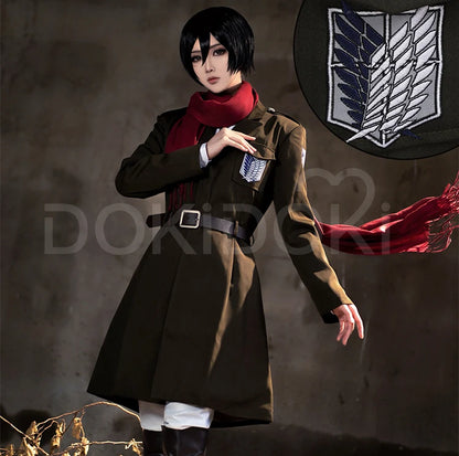 Mikasaa Ackermann Cosplay Costume Anime Cosplay【S-2XL】DokiDoki-R Cosplay Levii/Mikasaa Uniform Plus size