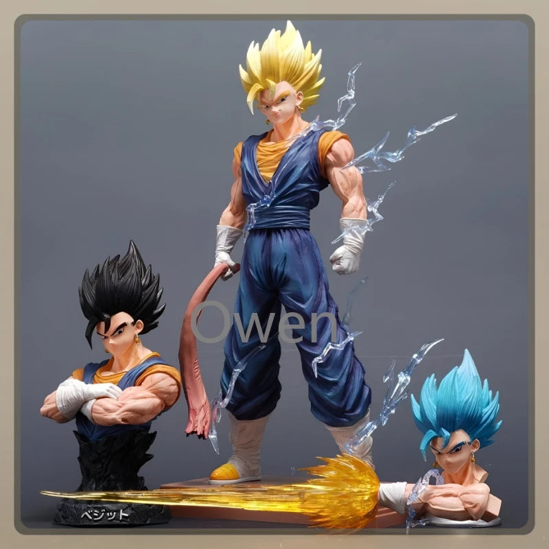 Anime Dragon Ball Figurine Super Saiyan Vegetto Combat Action Figures PVC Statue Collection Model Birthday Decoration Toys Gifts