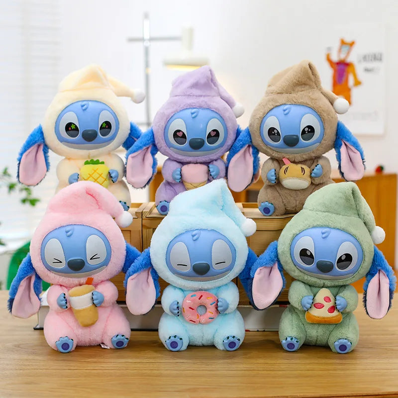 25cm Disney Lilo and Stitch Plush Toy Cartoon Anime Stuffed Kawaii Stich Key Chain Pendant Doll Plushie Kids Birthday Xmas Gifts