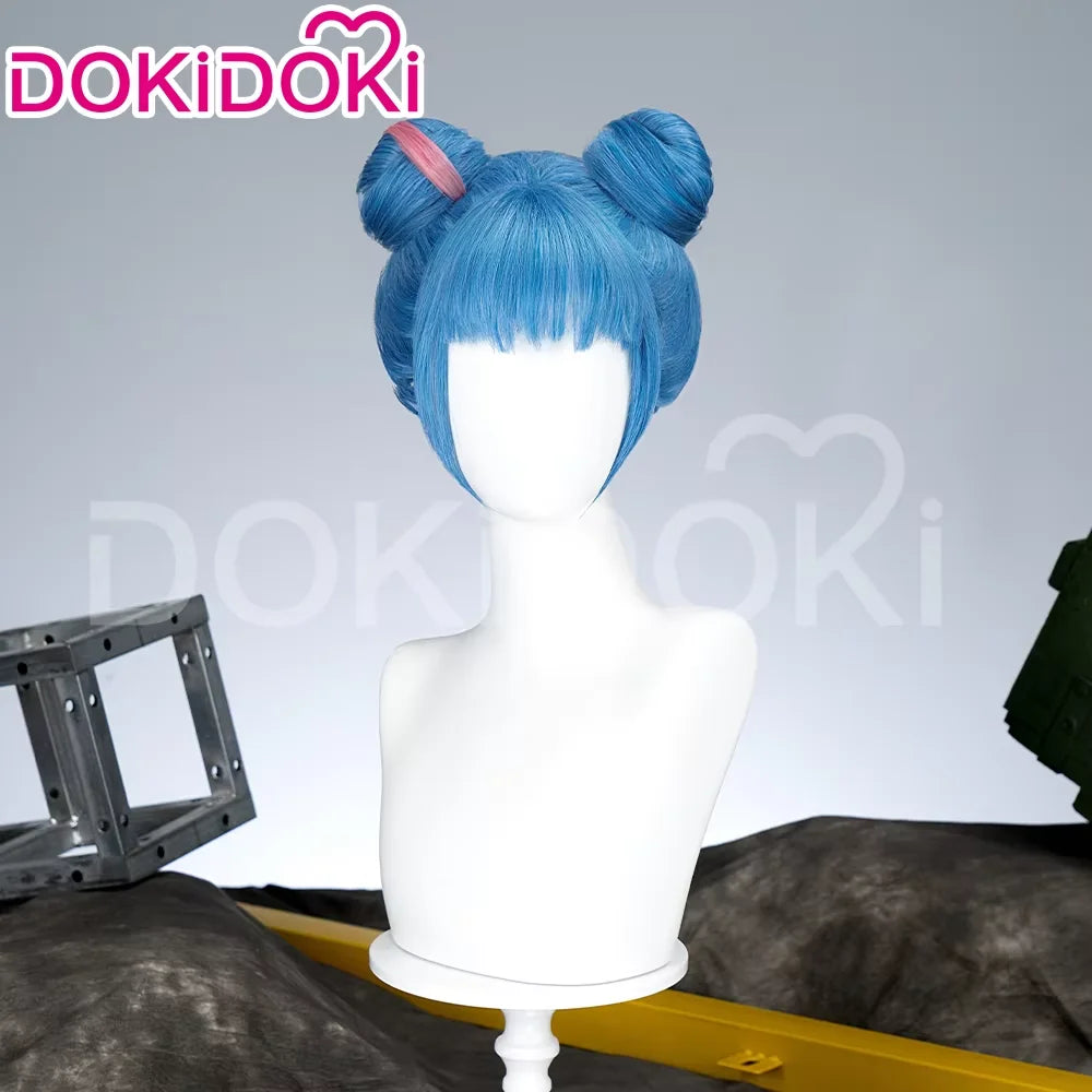 IN STOCK Jinxx Wig Game DokiDoki-R Women 38cm Hair Jinxx Cosplay Mask Tattoo Necklace Nails Bun Wig Luminous Ball Free Cap