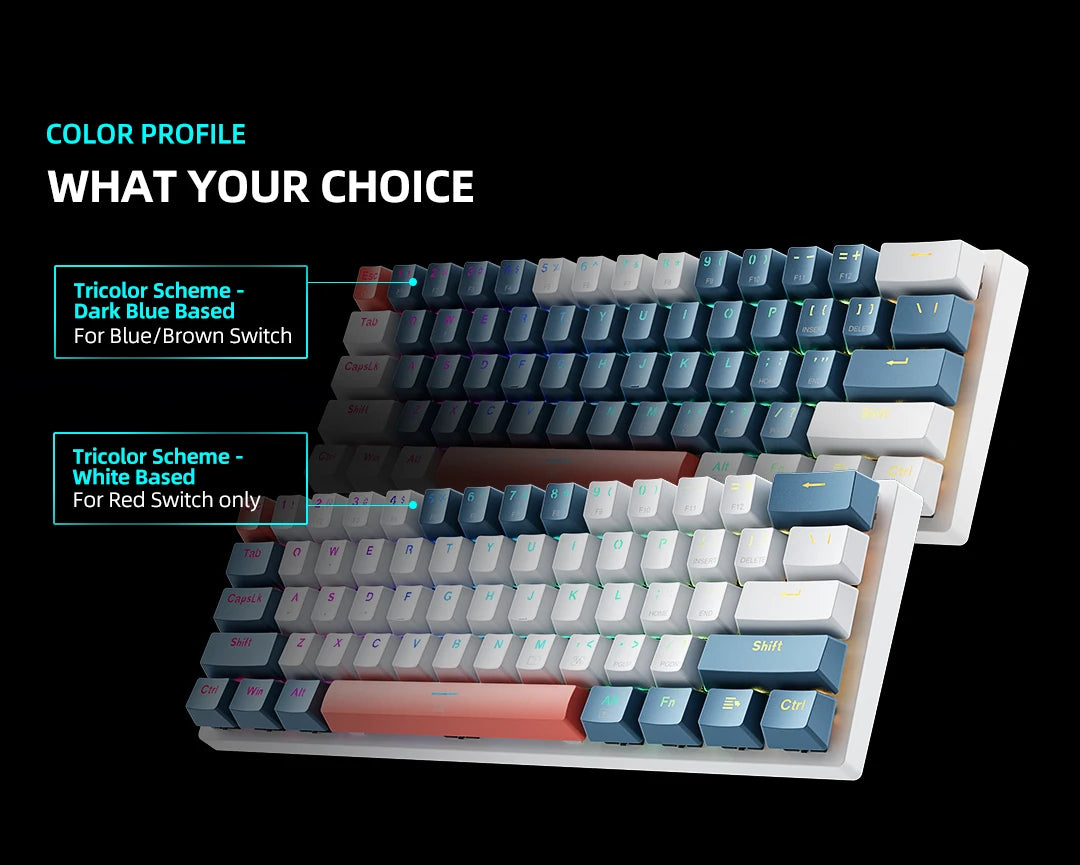 K500-B61 Machenike Mini Mechanical Keybaord 60% Form Factor 61Keys Gaming Keybaord Wired Full Key Hot-Swappable RGB Backlit