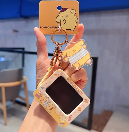 Genuine Sanrio Hello Kitty Kuromi Melody Pachacoo Cinnamoroll Hangyodon Gudetama Writ Boar Graffiti Toy Keychain Birthday Gift