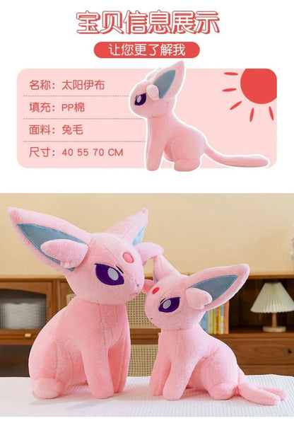 40/55/70cm Big Size Pokémon Espeon Plushies Kawaii Cartoon Anime Ornament Peluche Comfortable Soft Doll Children's Toy Gifts