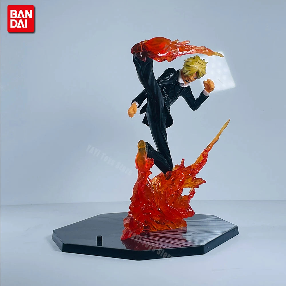 New One Piece Anime Figure Fire Fist Luffy Ace Sanji Battle Model Dolls PVC sabo Action Figurine Zoro Ghost Three-Knife Toys