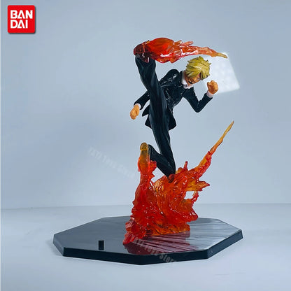 New One Piece Anime Figure Fire Fist Luffy Ace Sanji Battle Model Dolls PVC sabo Action Figurine Zoro Ghost Three-Knife Toys
