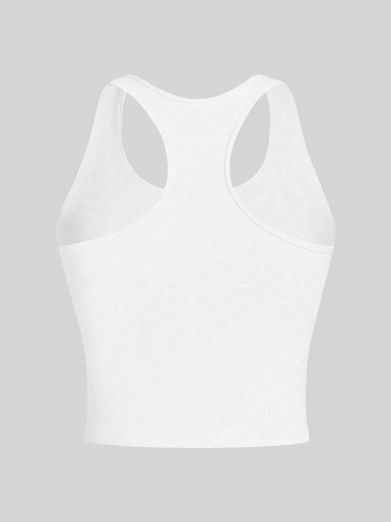 3 Piece Women’s Yoga Vest Set Seamless Racerback Crop Tops Rib Knit Breathable Workout Tank Top
