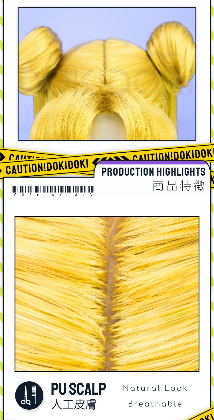 IN STOCK Chibii Usaa Tsukinoo Usagii Kinoo Makotoo Kaiouu Michiruu Wig Anime DokiDoki Cute Ponytail Hair Free Cap