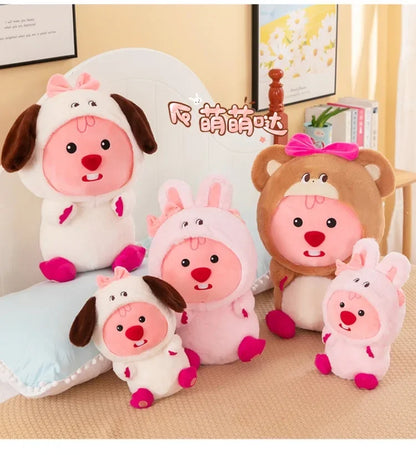 33-60cm/ Kawaii Original Anime Cartoon Plush Toy Little Beaver Rock Animal Serie Cute Plush Doll Interior Decoration Kids Gift