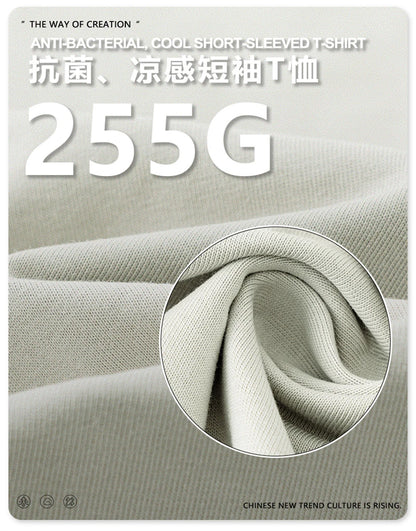 ZODF New 2025 Men Basic Solid 255gsm Cotton T-Shirts Unisex Loose Breathable Comfortable T Shirt Brand Clothes HY0973