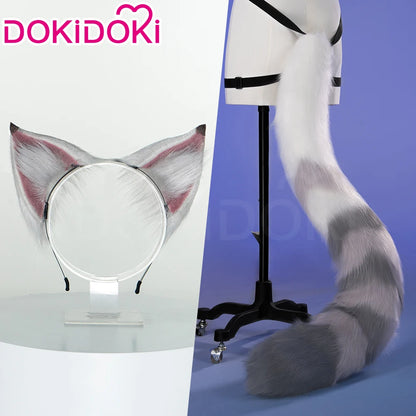 Seth Ellen Joe Hoshimi MiyabI Ju Fufu Von Lycaon Tail Ears Cosplay Props Game Zenless Zone Zero DokiDoki 125cm Tail Halloween