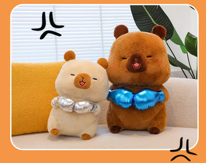 Plush Capybara Boxing Toy Stuffed Animal Cute Cuddly Pillow Decor for Kids Birthday Xmas Gift Wholesale Plush Toy Stuffed Animal
