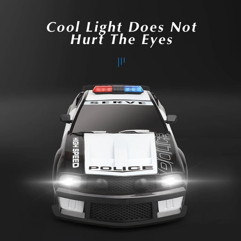 1/12 Big 2.4GHz Super Fast Police RC Car Remote Control Chase Drift Toy with Lights for Boys Kids