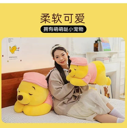35CM-80CM New Disney Winnie The Pooh Plush Toy Cute Cartoon Bear Stuffed Doll Soft Anime Pillow Kawaii Souvenir Birthday Gift