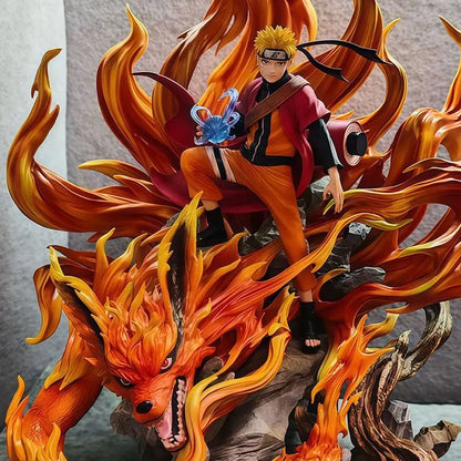 43cm Gk Naruto Kurama Chakra Mode Shippuden Anime Figurine Model Action Figure Sasuke Itachi Statue Collection Toy Kyuubi Figma