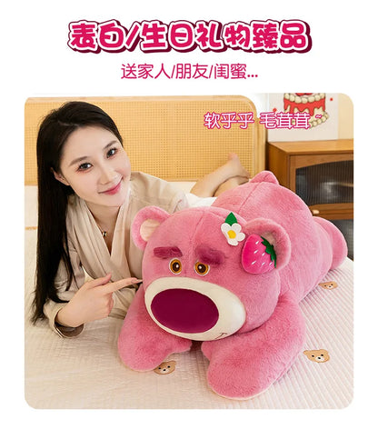 50/60/80CM Big Size Disney Lotso Kawaii Anime Plush Stuffed Doll Cartoon Room Decoration Plush Pillow Children's Holiday Gifts