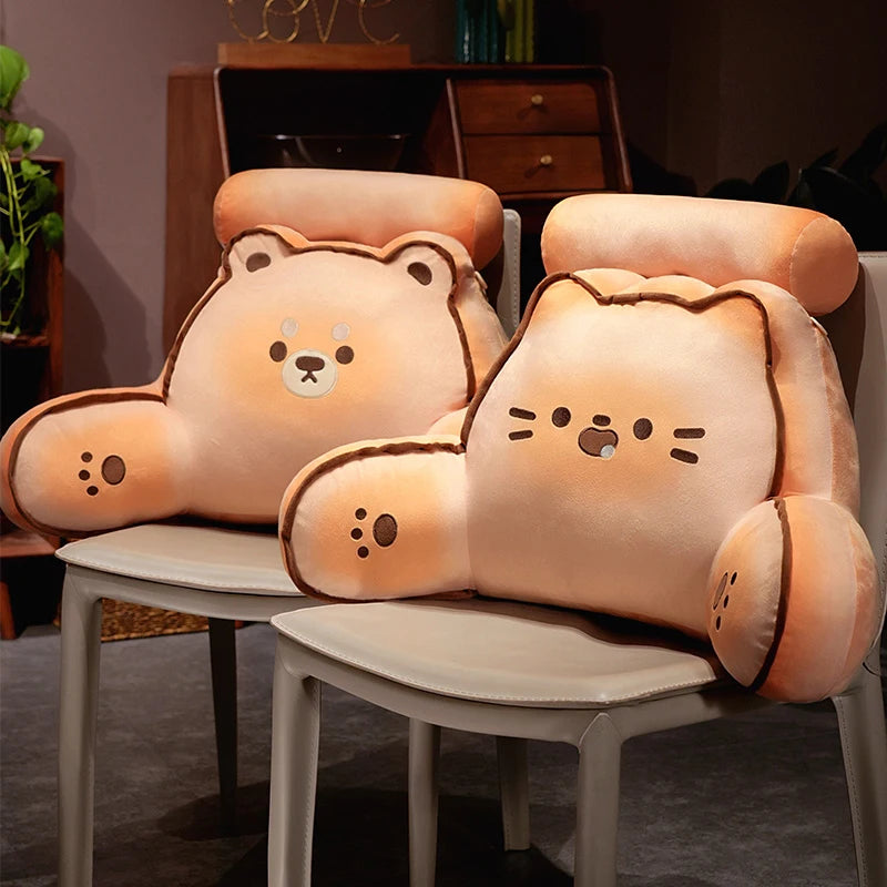 Comfortable Thickened Lumbar Support Cushion With Headrest Cartoon Cookie Anime Back Cushion Chair Bed Office Bedroom Girl