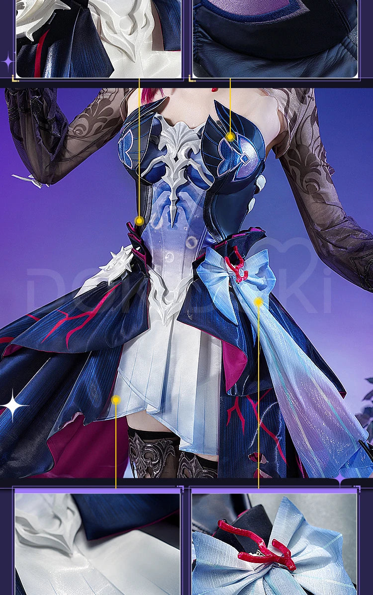 Hysilens Cosplay Costume Game Honkai: Star Rail DokiDoki-SR HSR Dress Hysilens Cosplay Halloween Costume