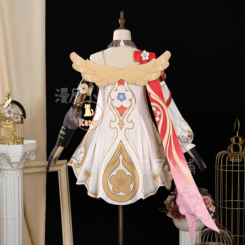 iCoser Honkai Star Rail Tribbie Cosplay Costume Wig Dress Uniform Headwear Wings Halloween Party for Women Girls Props Carnival