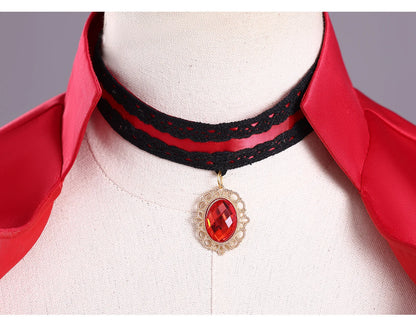 Anime The Holy Grail of Eris Scarlett Castiel Cosplay Costume Dress Headwear Earrings Halloween Party Women Girls Carnival Props