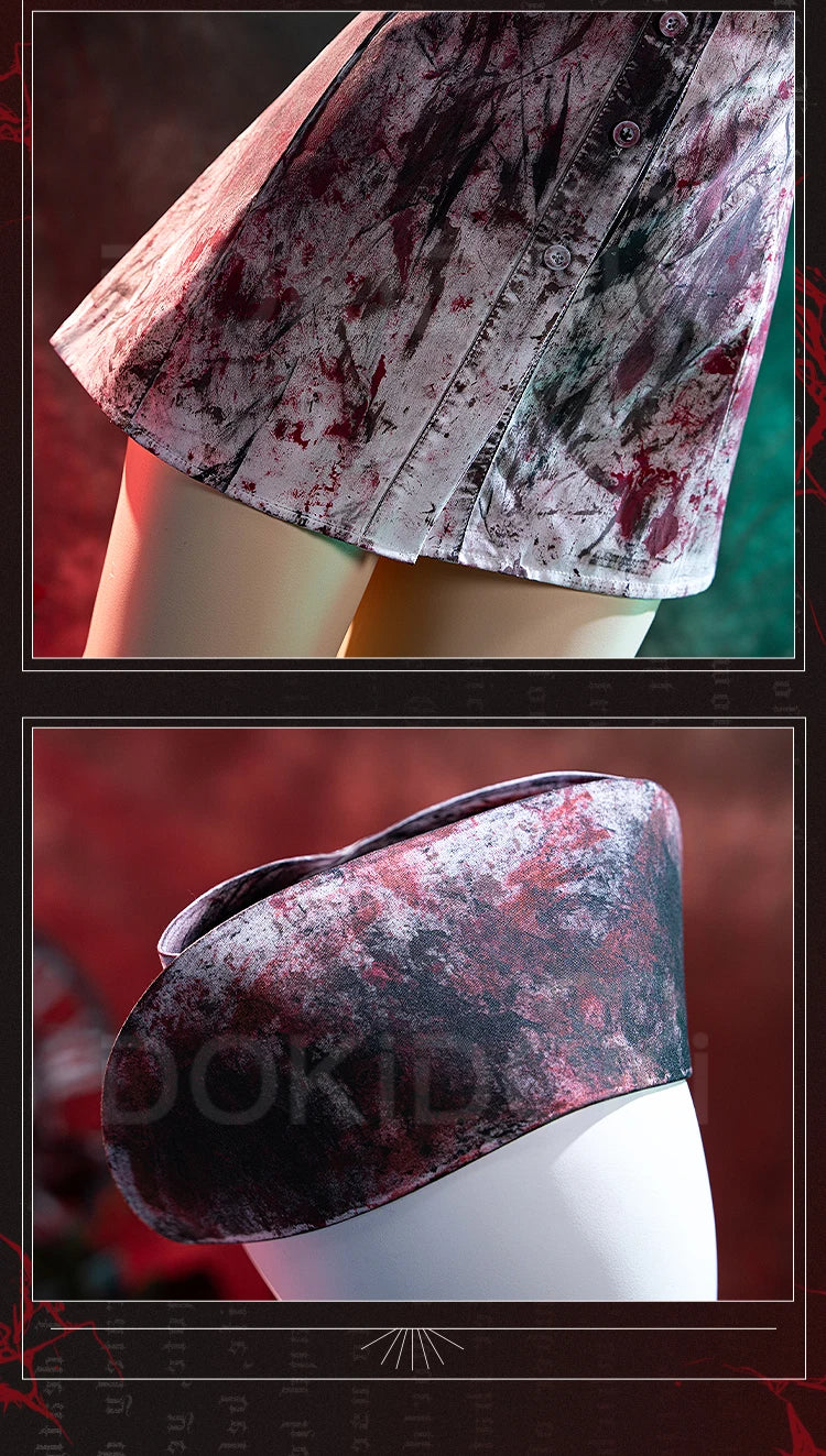 IN STOCK Bubble Head Nurse Cosplay Costume Game Cosplay【XS-3XL】DokiDoki-R Women Halloween Bloody Nurse Dress Mask Plus Siz