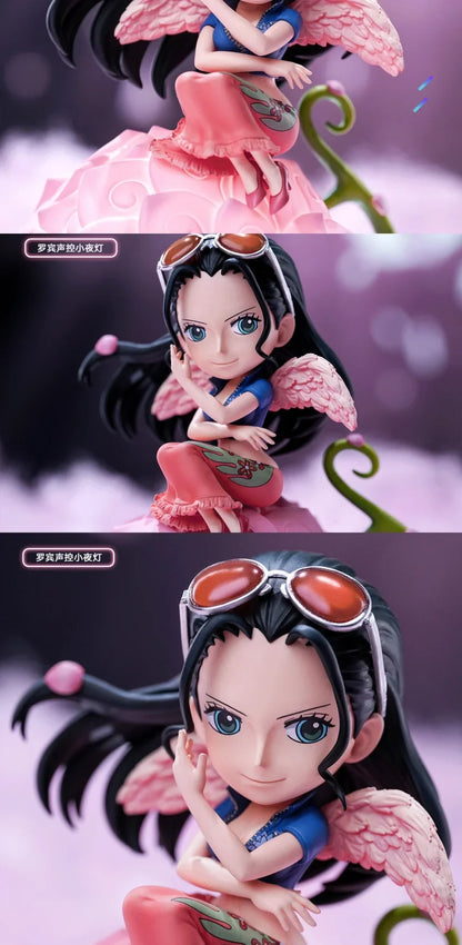 One Piece jimei Devil Fruit Serie Voice-Controlled Night Light Luffy Nico Robin Chopper Portga·D· Ace Anime Figure Desktop Model