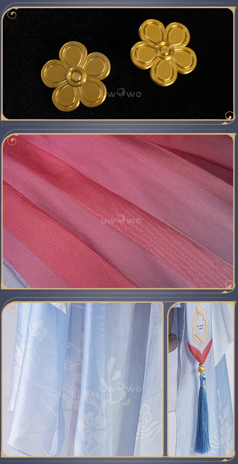 LAST BATCH UWOWO Jinhsi Cosplay Game Wuthering Waves Jinhsi Peach Blossom Cosplay Costume Dress Halloween Costume