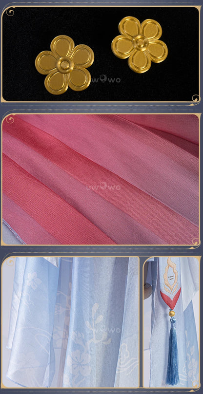 LAST BATCH UWOWO Jinhsi Cosplay Game Wuthering Waves Jinhsi Peach Blossom Cosplay Costume Dress Halloween Costume