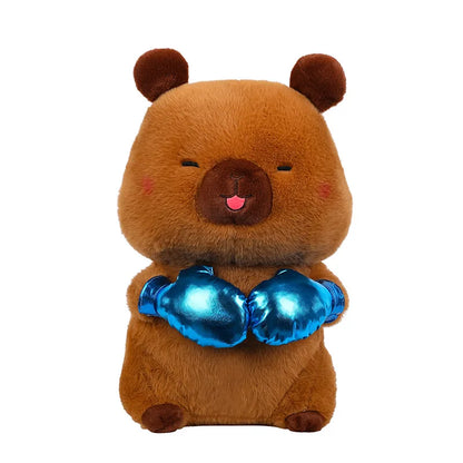 Plush Capybara Boxing Toy Stuffed Animal Cute Cuddly Pillow Decor for Kids Birthday Xmas Gift Wholesale Plush Toy Stuffed Animal
