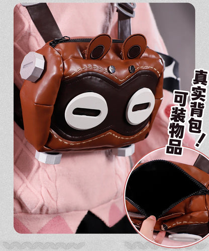 Zenless Zone Zero Ukinami Yuzuha Cosplay Costume Wig Skirt Sweater Uniform Backpack Headwear Spook Shack Halloween Party Women