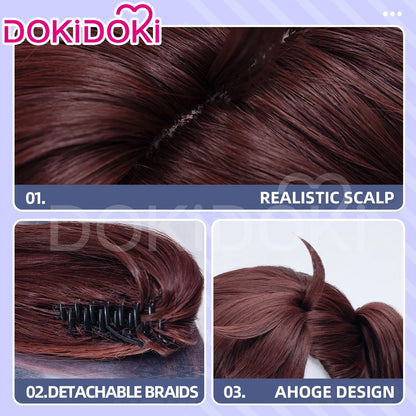 IN STOCK Momo Ayase Wig Anime Dandadan Cosplay DokiDoki Women 38cm Brown Short Hair Ayase Momo Maid Halloween Ear Clips Free Cap