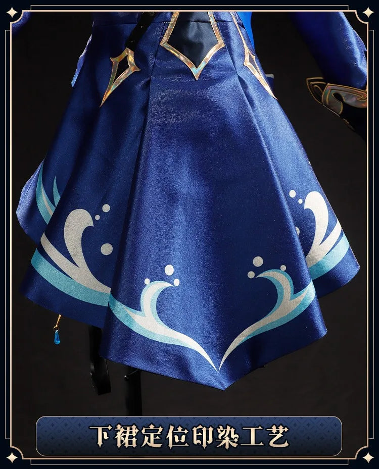 iCoser Focalors Furina Cosplay Costume Wig Dress Genshin Impact Fontaine Uniform Hat Pneuma Ousia God of Justice for Women Props