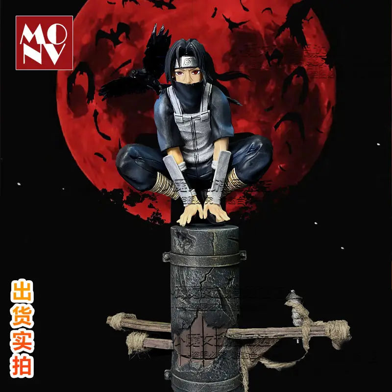 2026 Anime Naruto Anbu Uchiha Itachi Tsukuyomi Sharingan Squatting In·Stock Figure Pvc Model Decoration Collection Toy Gift Ship